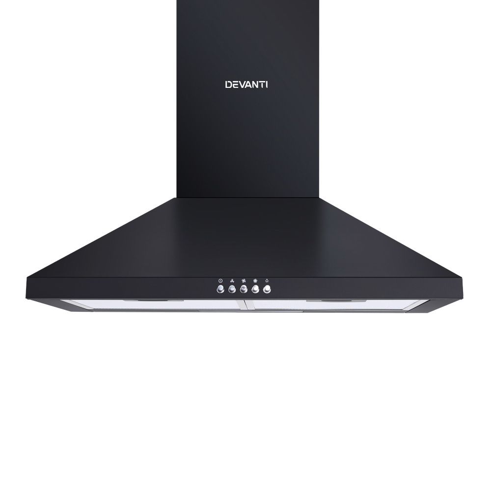 Devanti 60cm Black Pyramid Canopy Rangehood - Image 7