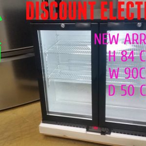 EUROTAG 208L 2 Door Back Bar Display Fridge in Melbourne. Commercial under bench glass door bar fridge ideal for cafés, restaurants, bars and takeaway shops.