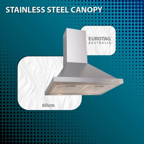 EUROTAG EA60SX – 60cm Stainless Steel Canopy