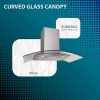 EUROTAG ORC97G 90cm Curved Glass Canopy Rangehood