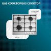 EUROTAG 60cm 4 burner gas cooktop