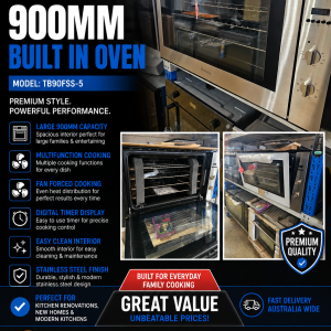 Bellissimo TB90FSS-5 900mm Built In Oven Stainless Steel