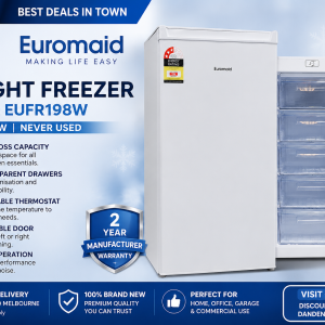 Euromaid Upright Freezer – Model EUFR198W