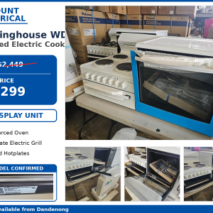 Westinghouse WDE135WA-R Elevated Electric Cooker – Ex Display Unit