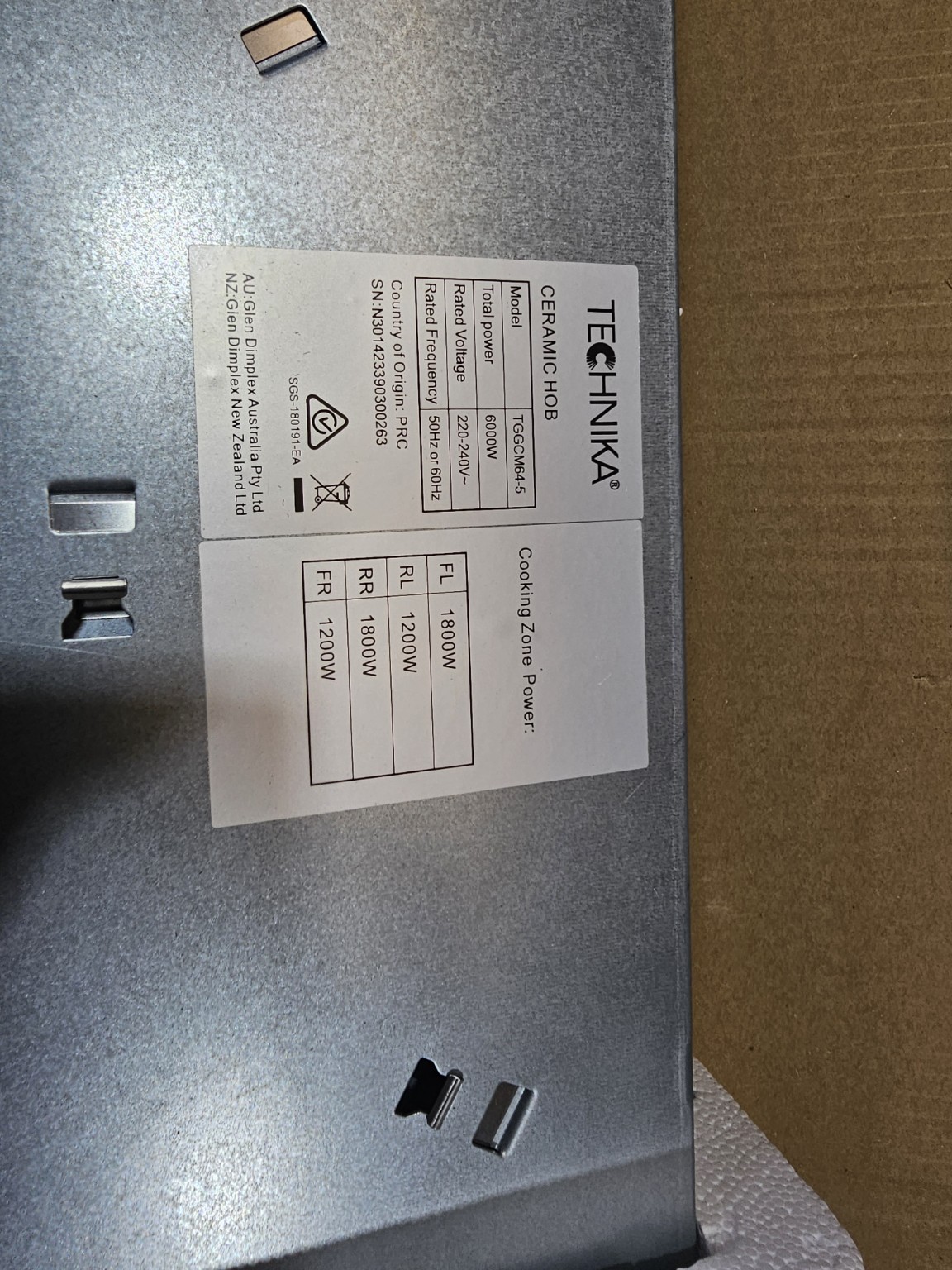 Technika TGGCM64-5 60cm Ceramic Cooktop – Ex Display - Image 3