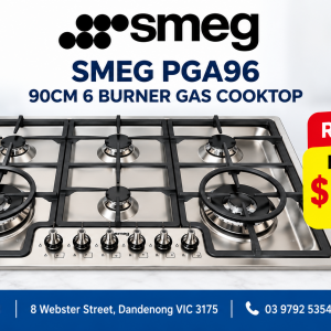 Smeg PGA96 90cm Gas Cooktop
