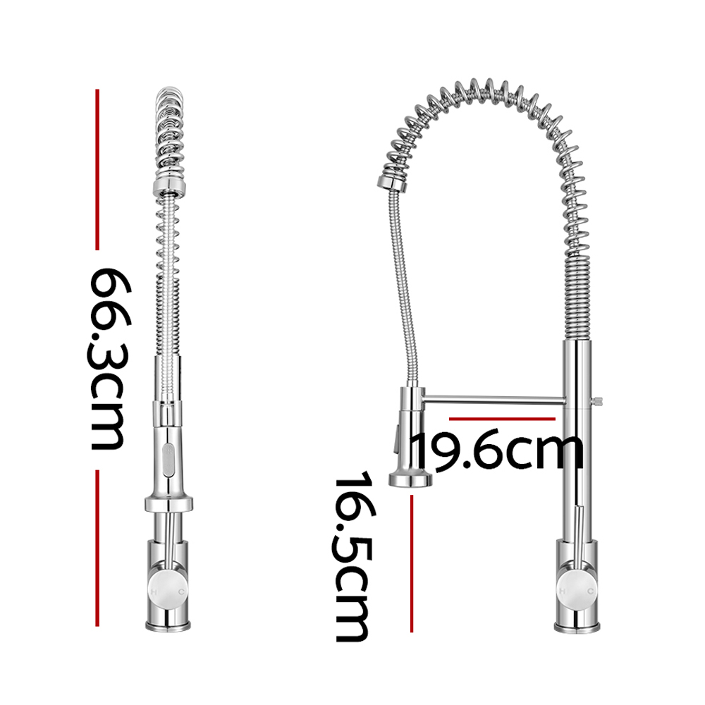 Cefito Chrome Pull-Out Kitchen Mixer Tap – Dual Spray - Image 3