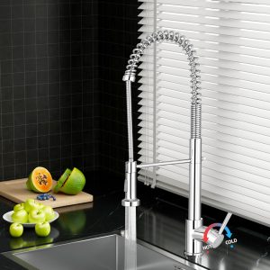 Cefito chrome pull-out kitchen mixer tap TAP-A-82H07-SI