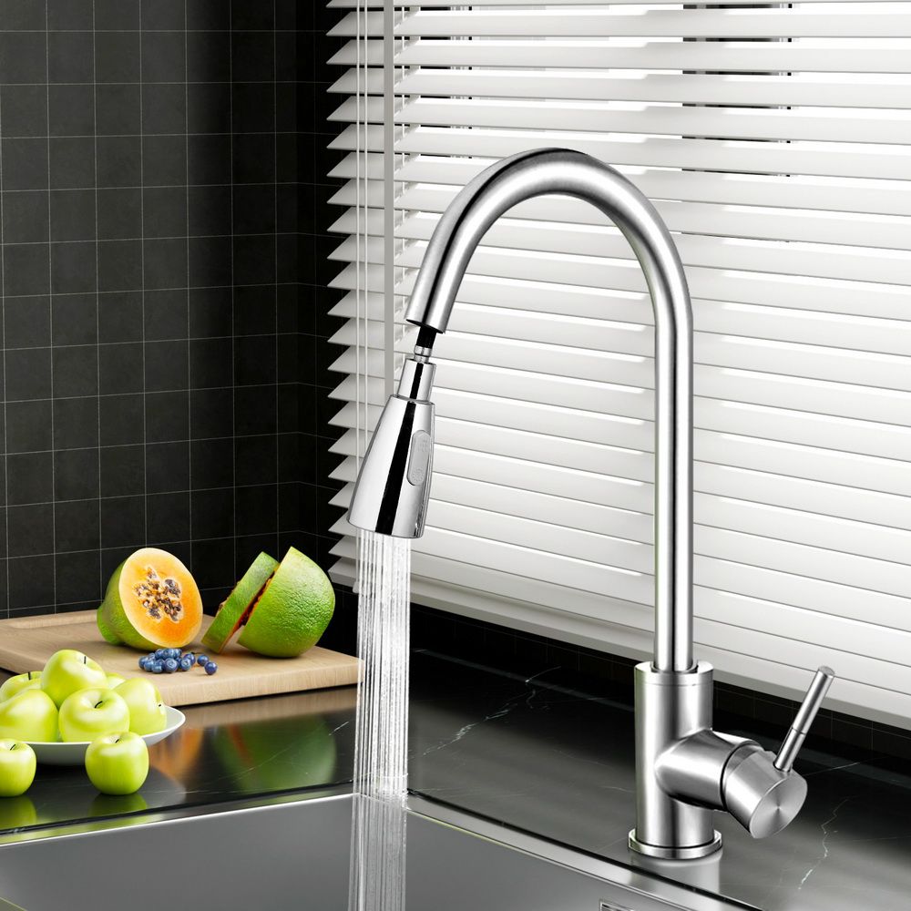 Cefito chrome pull-out kitchen mixer tap TAP-A-82H11-SI